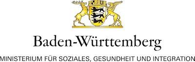 Logo des Sozialministeriums BW mit dem Wappen von BW
