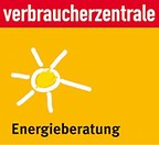 Logo Verbraucherzentrale, gelb mit einer Sonne