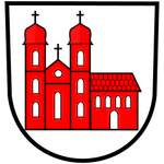 Klosterkirche von St. Märgen, stilisiert in rot