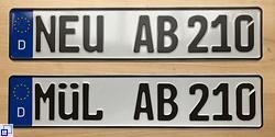 Bild der neuen Kennzeichen So werden die neuen alten Kennzeichen aussehen