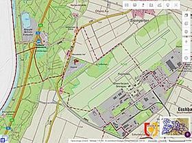 Plan von der Lage der geplanten Bauschuttdeponie