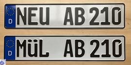 Bild der neuen Kennzeichen So werden die neuen alten Kennzeichen aussehen