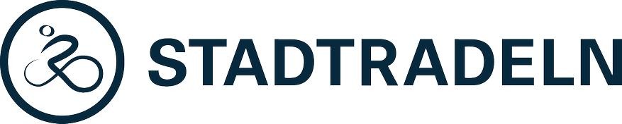 Logo Stadtradeln mit dem Schriftzug und einem stilisierten Radfahrer