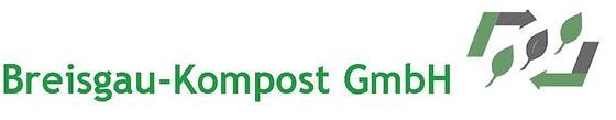Schriftzug "Breisgau-Kompost GmbH" mit Logo