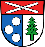 Quelle: Leo BW - wikipedia.de - Perhelion Tanne, zwei gekreuzte Schi und drei weiße Scheiben